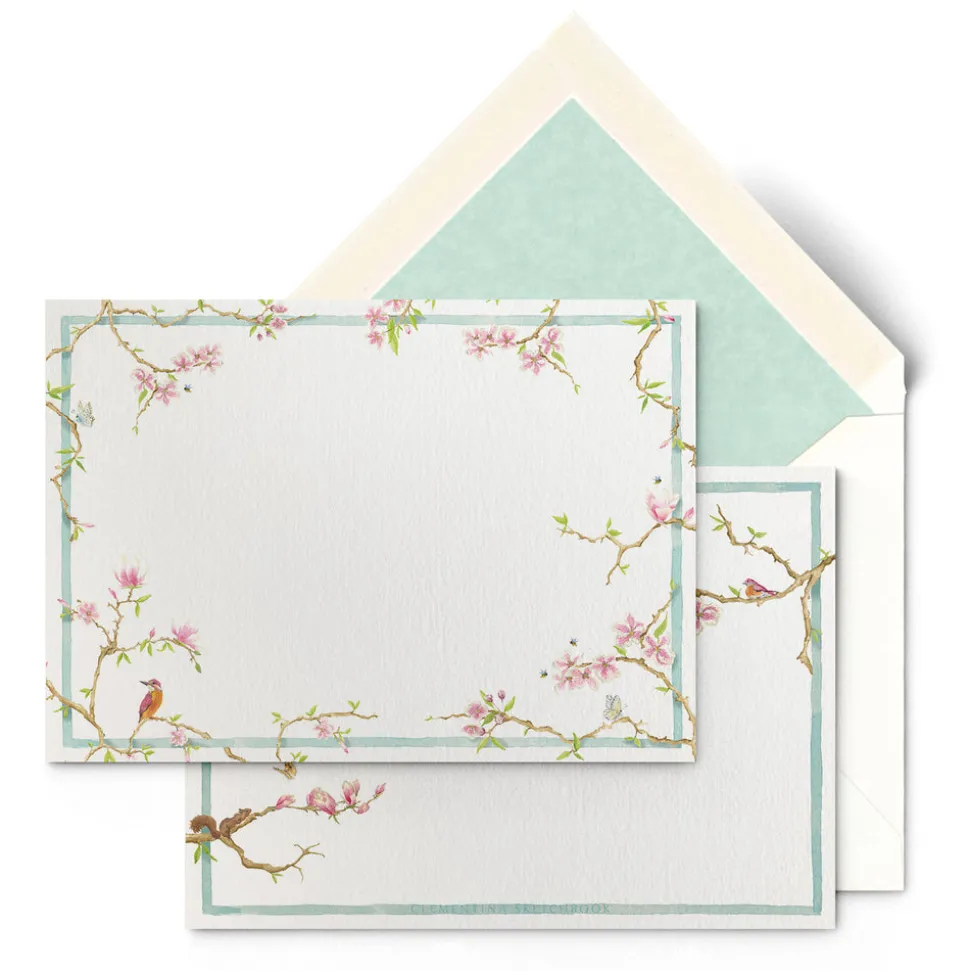 Magnolia Stationery Cards, Personalized Set of 50