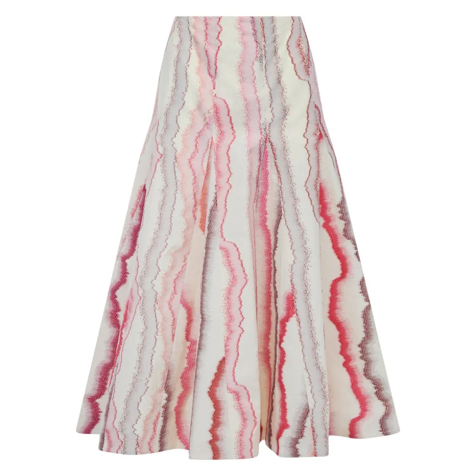 Maia Skirt in Multi Fil Coupe Stripe