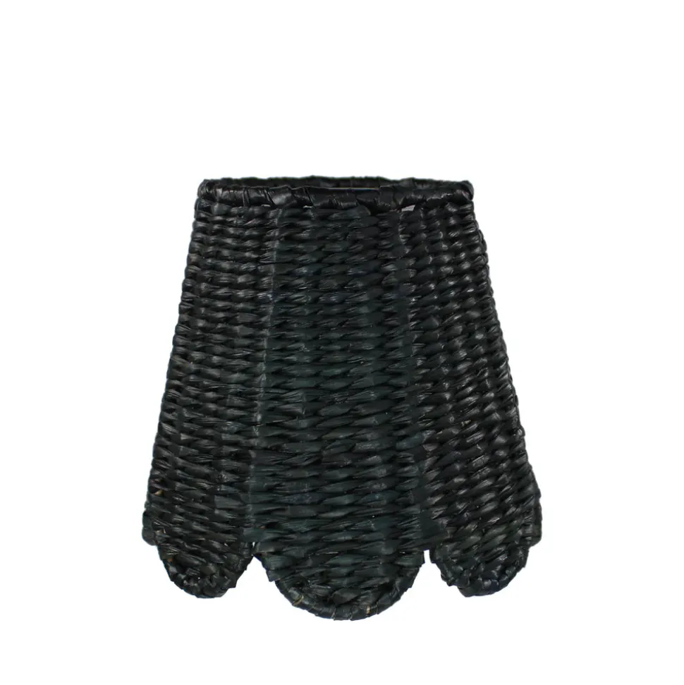 Maison Maison Design x Zafferano Scalloped Black Seagrass Lampshade