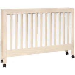 Maki Portable Folding Crib with Toddler Bed Conversion Kit in Washed Natural