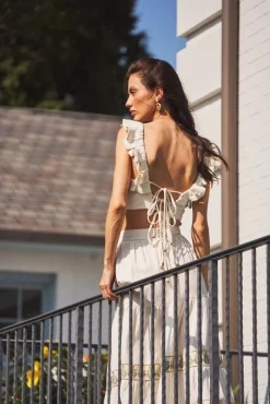 Malika Bustier Top in Ivory