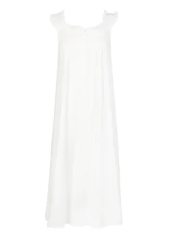 Mandi White Cotton Nightgown