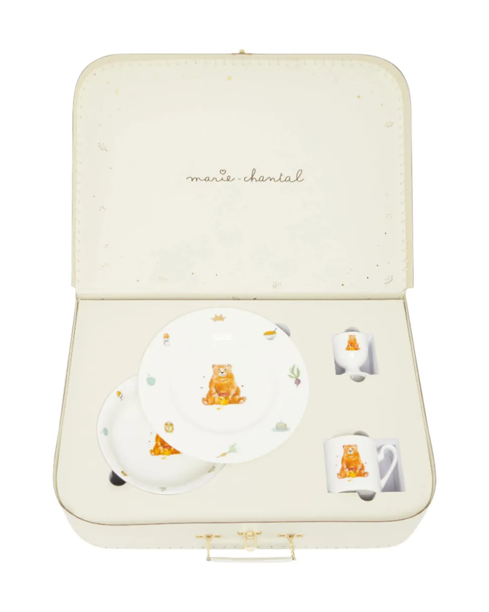 Manners Begin At Breakfast Crockery Suitcase Set