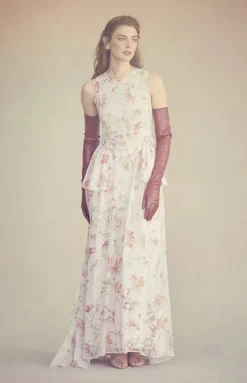 Manon Dress in Quartz Bloom Chiffon