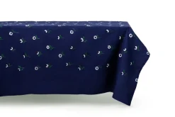 Manzanilla Rectangular Tablecloth in Navy