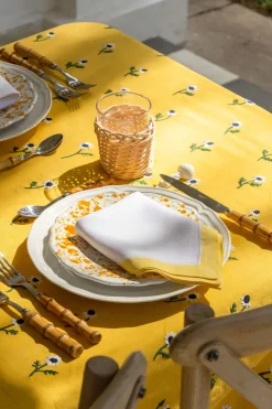 Manzanilla Rectangular Tablecloth in Mustard