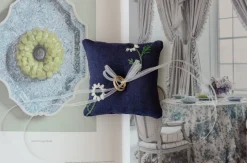 Manzanilla Ring Pillow in Navy