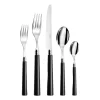 Marat Place Setting in Black Wood, Set of 5