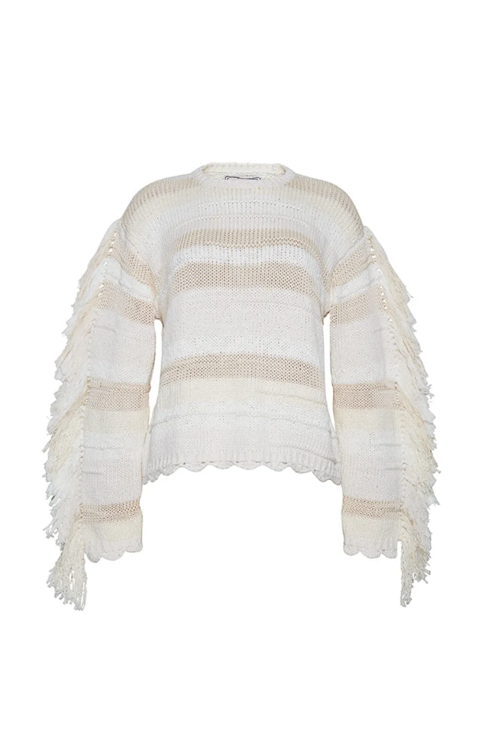 Marathi Crewneck in Cream Stripe
