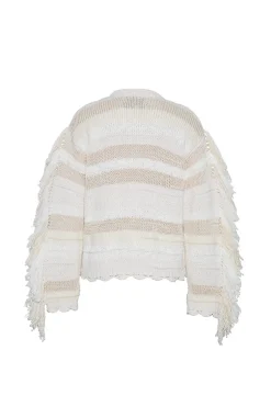 Marathi Crewneck in Cream Stripe