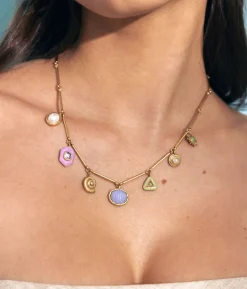 Marbella Charm Necklace in Multi