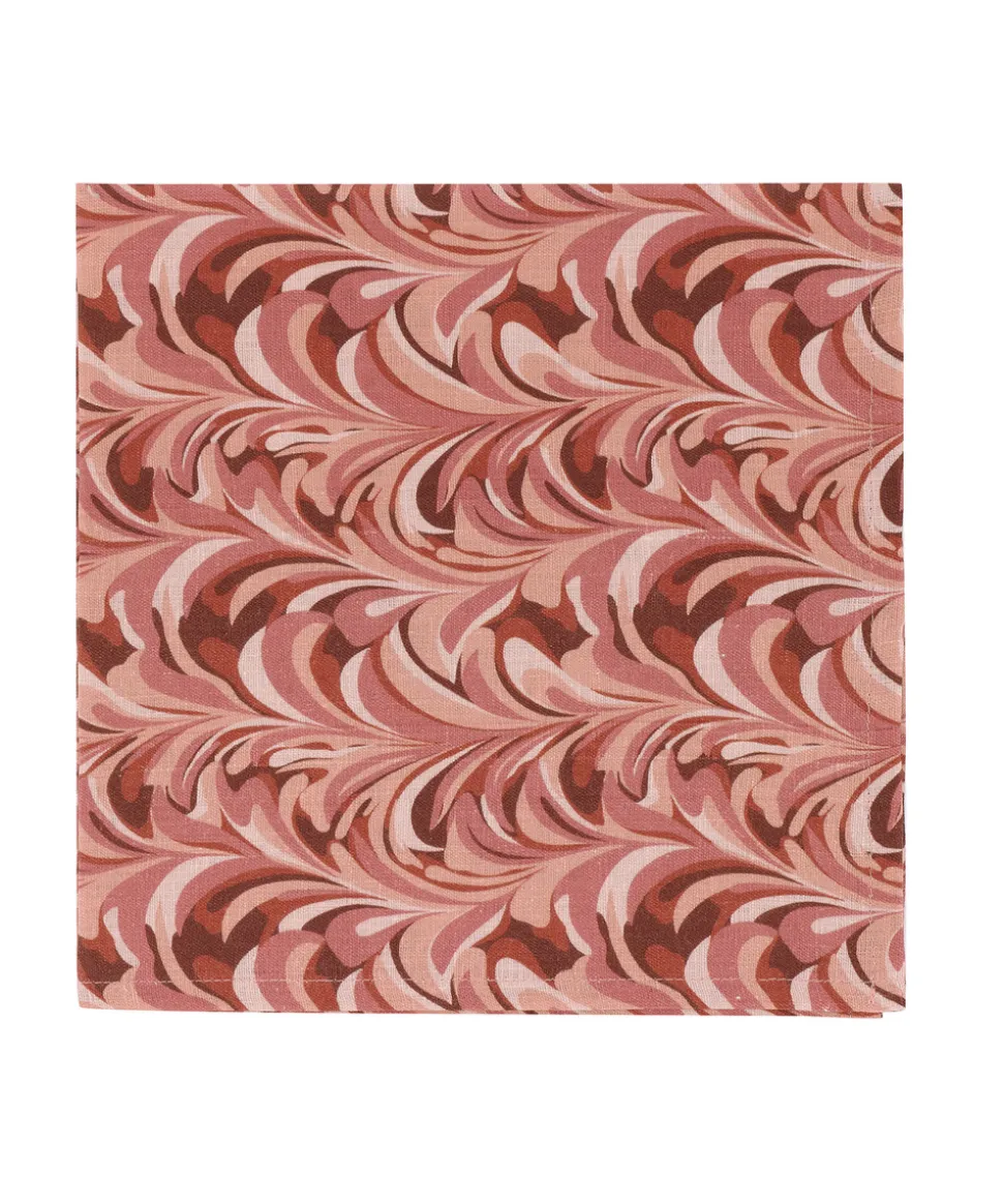 Marble Linen Napkin in Pink