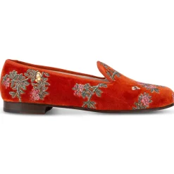 Marble Shimmer Rust Velvet Slipper