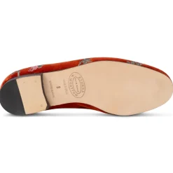 Marble Shimmer Rust Velvet Slipper