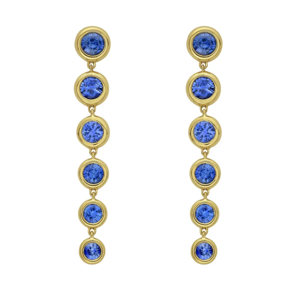 Marguerite Blue Sapphire Earrings