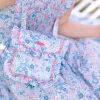 Marguerite Floral Purse in Blue