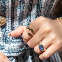 Marguerite Wrap Ring in Blue Sapphire
