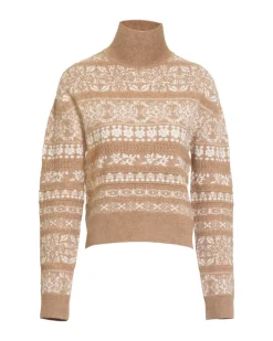 Mariah Sweater in Camel & Cream Multi