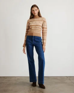Mariah Sweater in Camel & Cream Multi