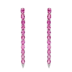 Marian Pink Sapphire Drop Earrings