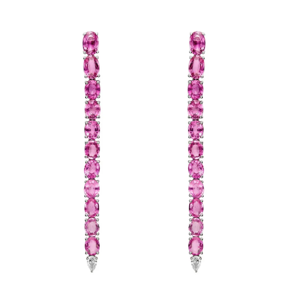Marian Pink Sapphire Drop Earrings