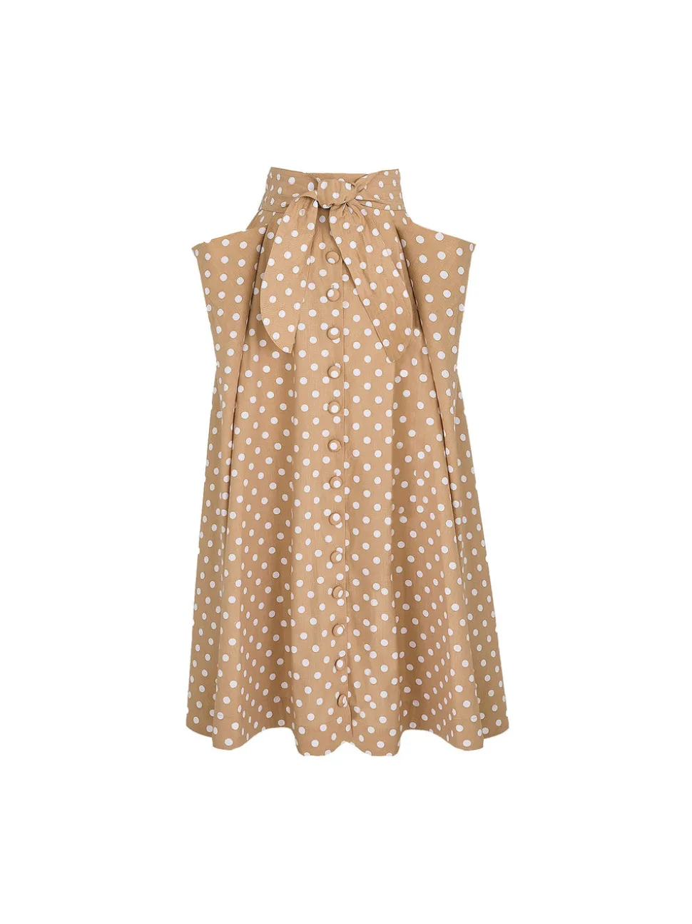 Mariana Maxi Skirt in Khaki Polka Dots