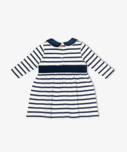 Marie Clare Baby Dress in Navy Stripe