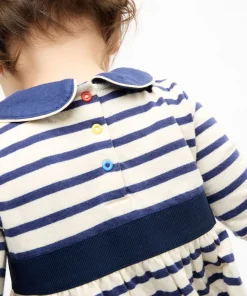 Marie Clare Baby Dress in Navy Stripe