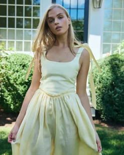 Marie Dress in Butter Yellow