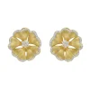Marigold Diamond Flower Earrings