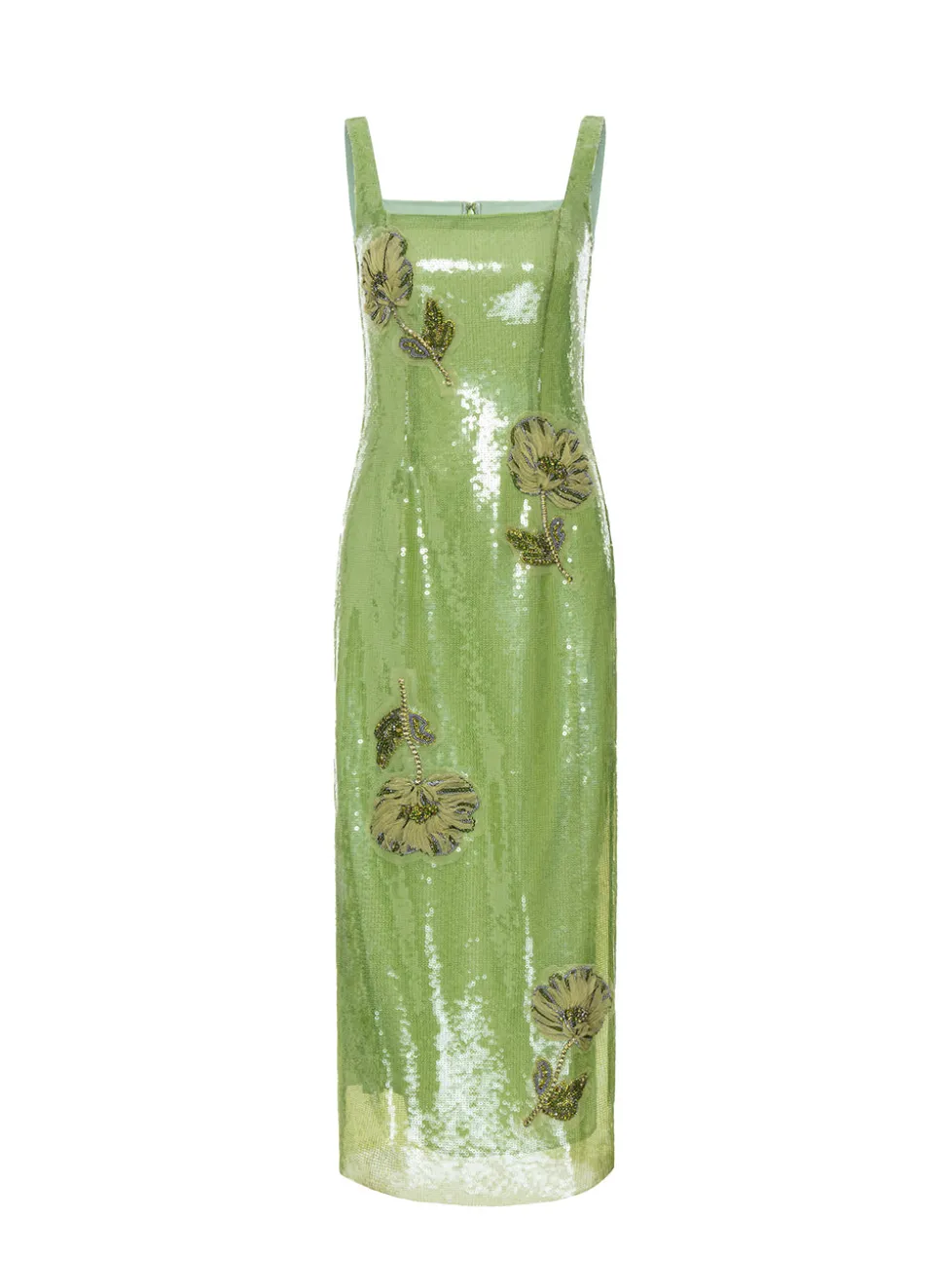 Marilyn Dress Lime Sequins