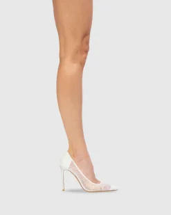 Marina 100 in White Sequin Lace