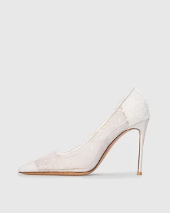 Marina 100 in White Sequin Lace