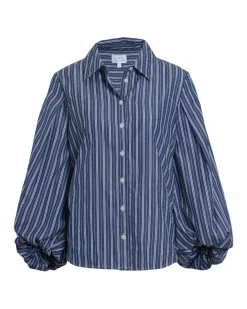Marina Stripe Top in Maritime Blue & White