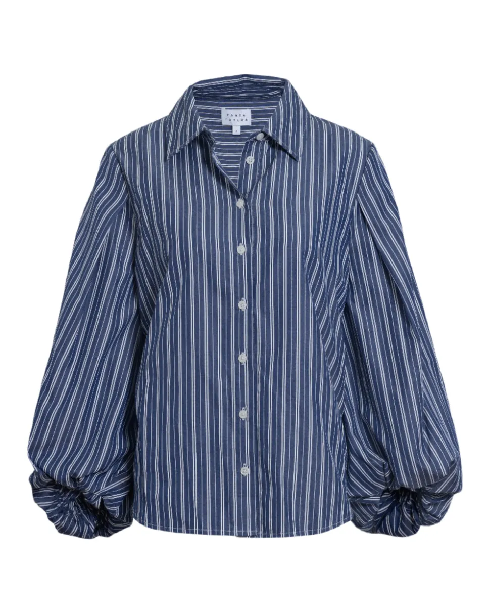 Marina Stripe Top in Maritime Blue & White