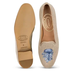 Marine Natural Linen Slipper