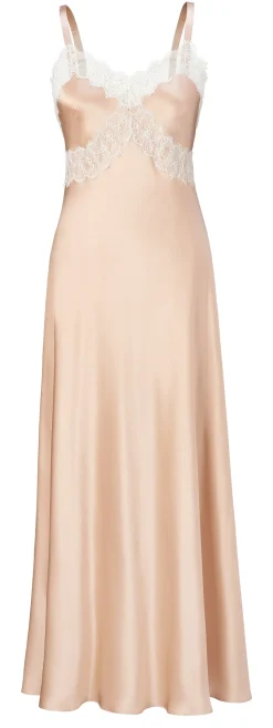 Marlayne Vintage Blush Silk Slip Dress