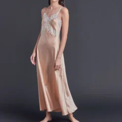 Marlayne Vintage Blush Silk Slip Dress