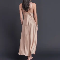 Marlayne Vintage Blush Silk Slip Dress