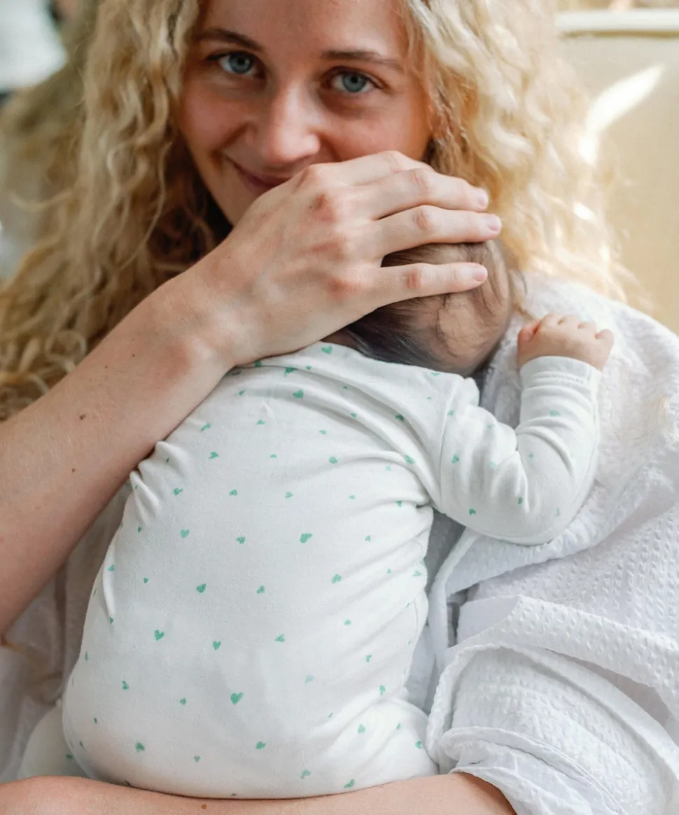 Marley Zip Pajama in Seafoam Hearts