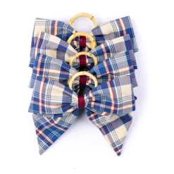 Marseille Indigo Plaid Napkin Rings in Blue, Set of 4