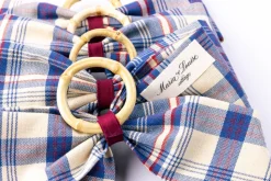 Marseille Indigo Plaid Napkin Rings in Blue, Set of 4