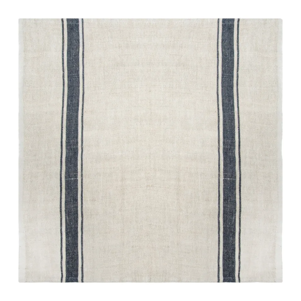 Marseille Napkins in Olive Green & Natural, Set of 4