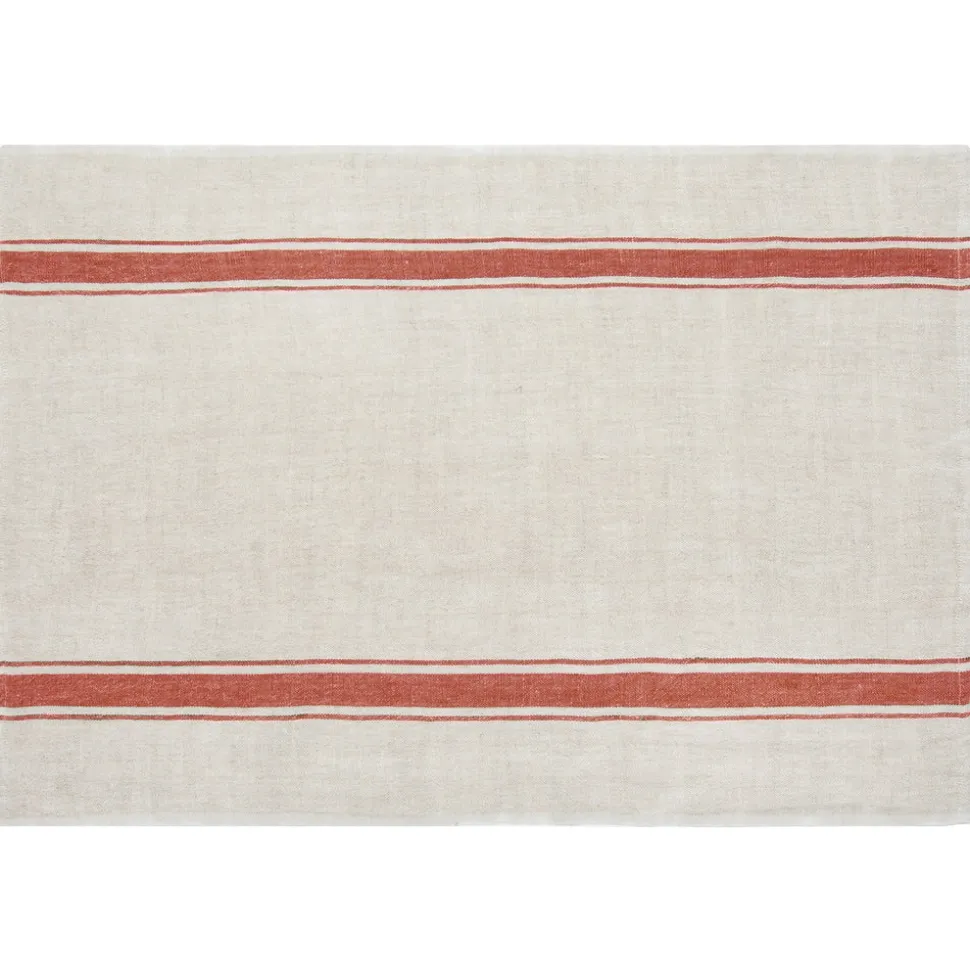Marseille Tea Towels in Olive Green & Natural, Set of 2