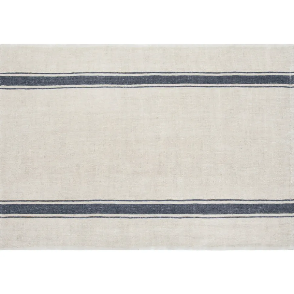 Marseille Tea Towels in Olive Green & Natural, Set of 2