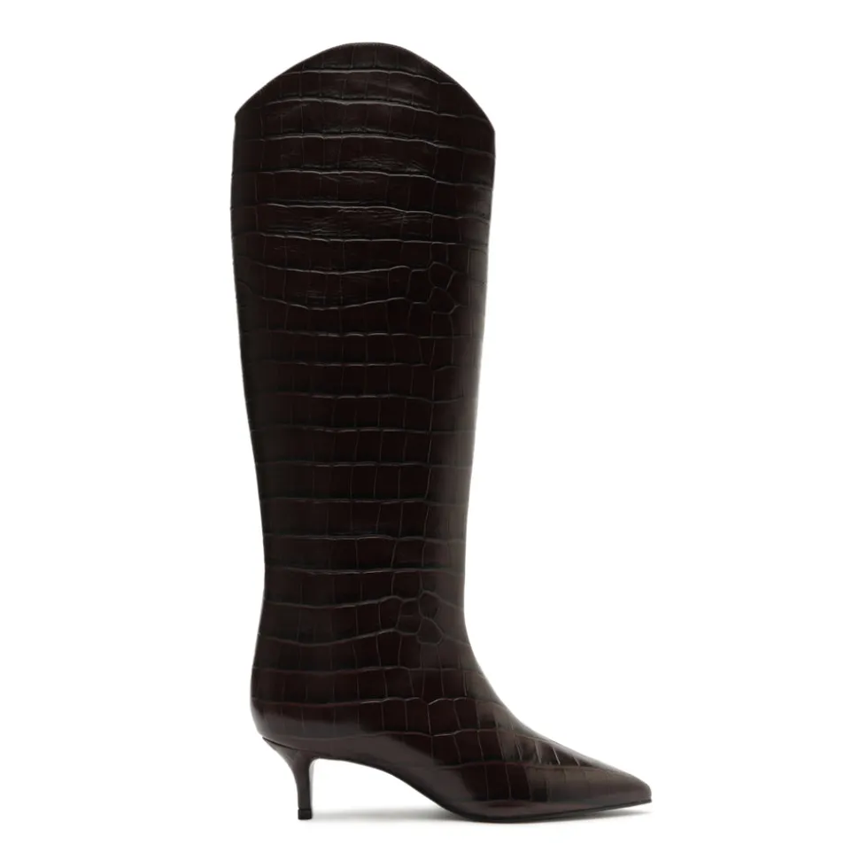 Maryana Lo Wide Boot in Dark Chocolate