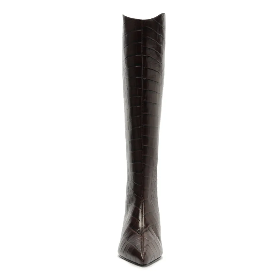 Maryana Lo Wide Boot in Dark Chocolate