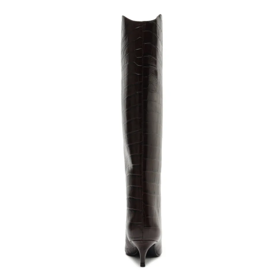 Maryana Lo Wide Boot in Dark Chocolate