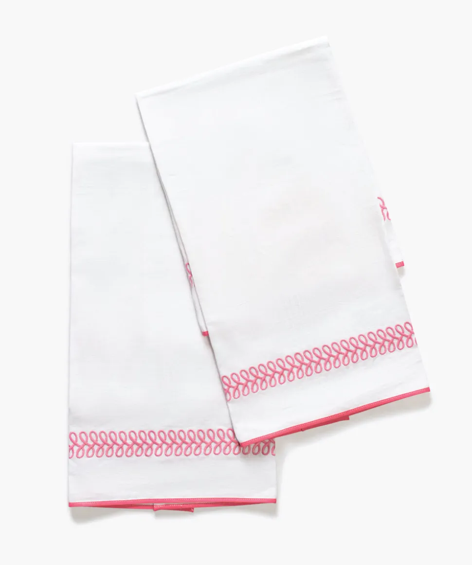 Matouk Schumacher Astor Braid Guest Towels, Set of 2