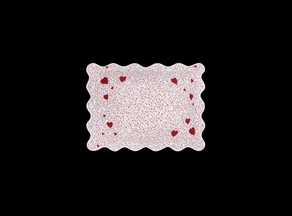 Matouk Schumacher Celine Hearts Mini Pillow